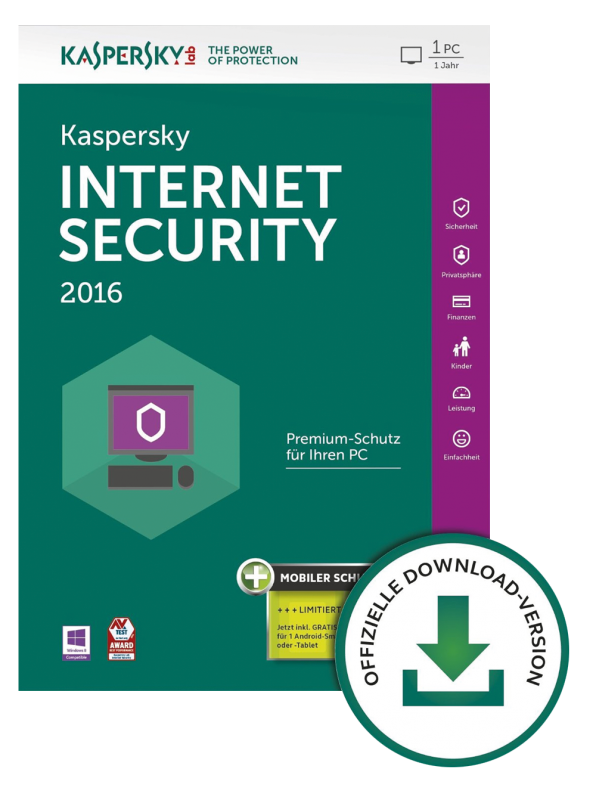 Kaspersky Internet Security 2016 1PC / 2 Years